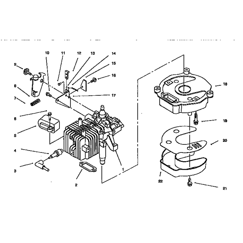 Engine Assembly 1 Diagram and Parts List for 10314-7900001ANDUP  Lawn Boy Lawn Mower